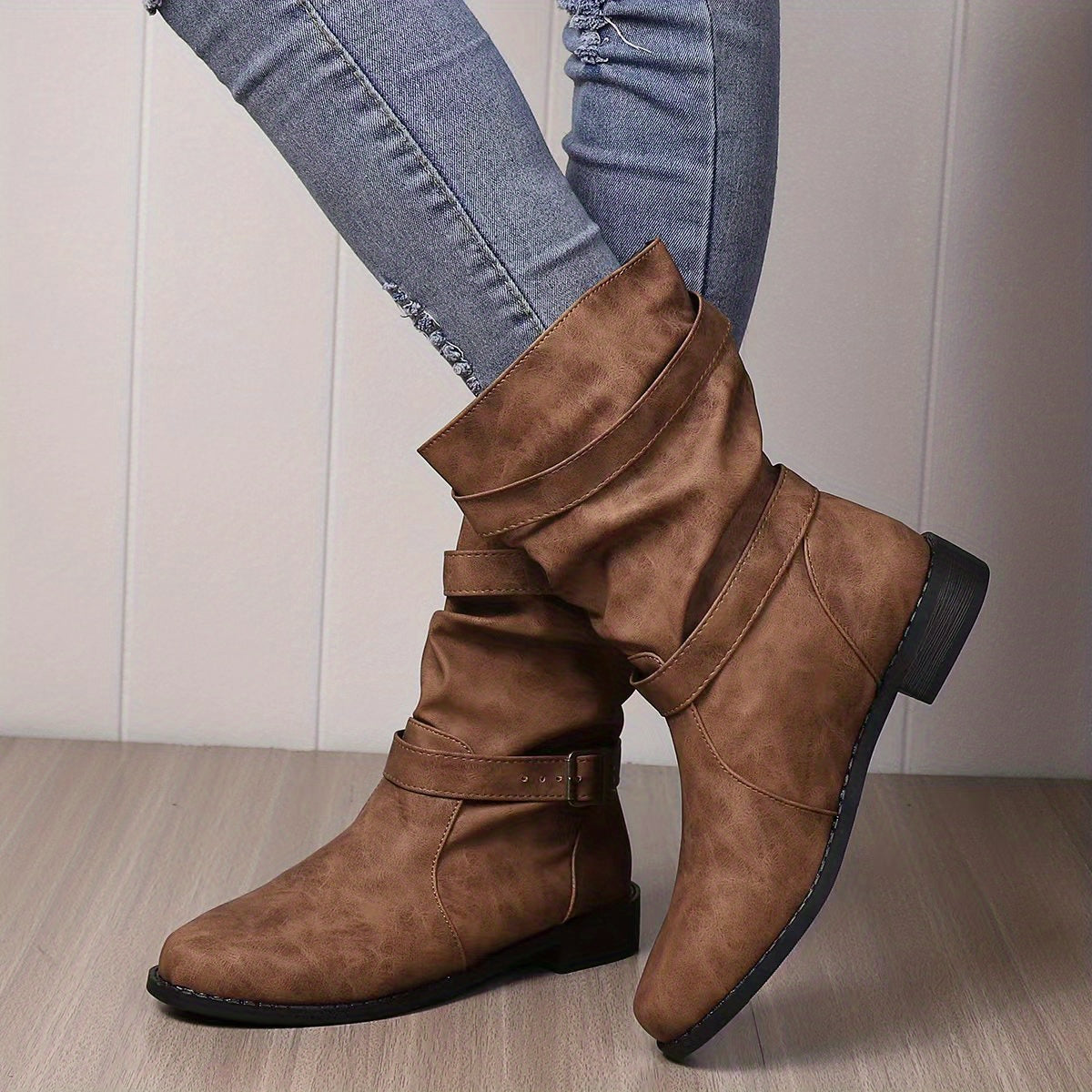 Kasha - Bottines Western à boucle vintage pour femmes