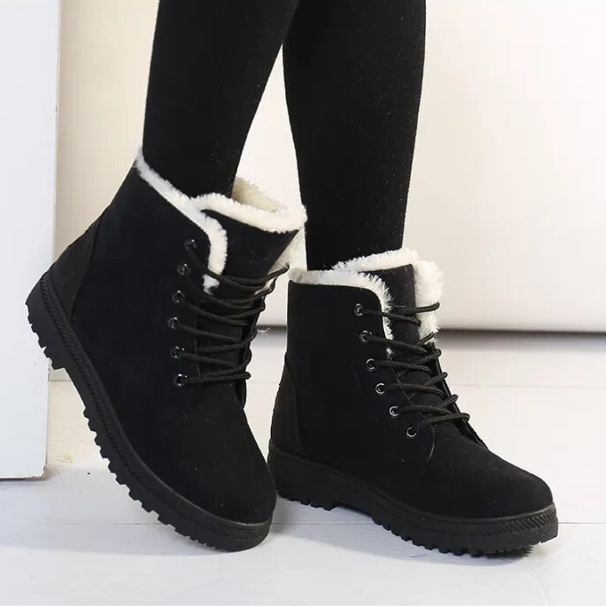 Léa - Bottes de neige antidérapantes avec lacets