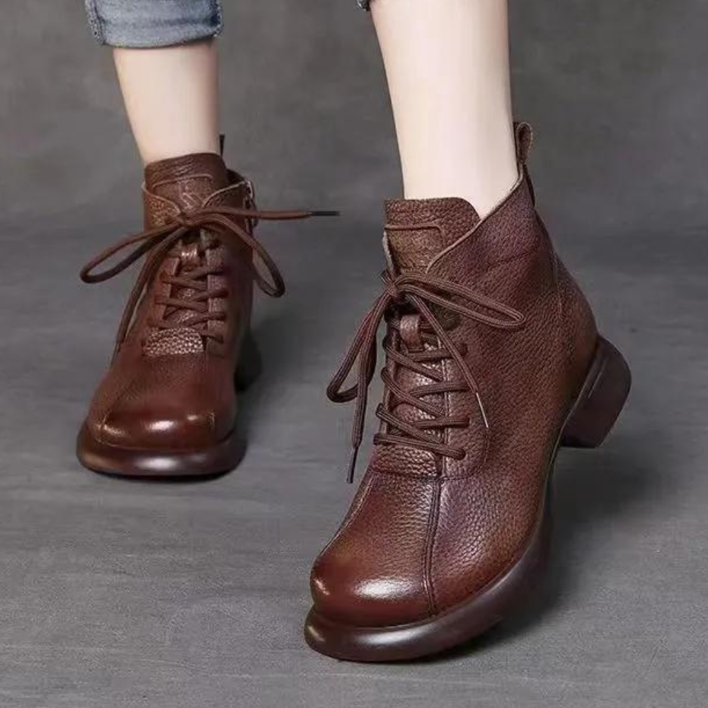 Madelca - Bottines Élégantes à Bout Rond pour Femmes