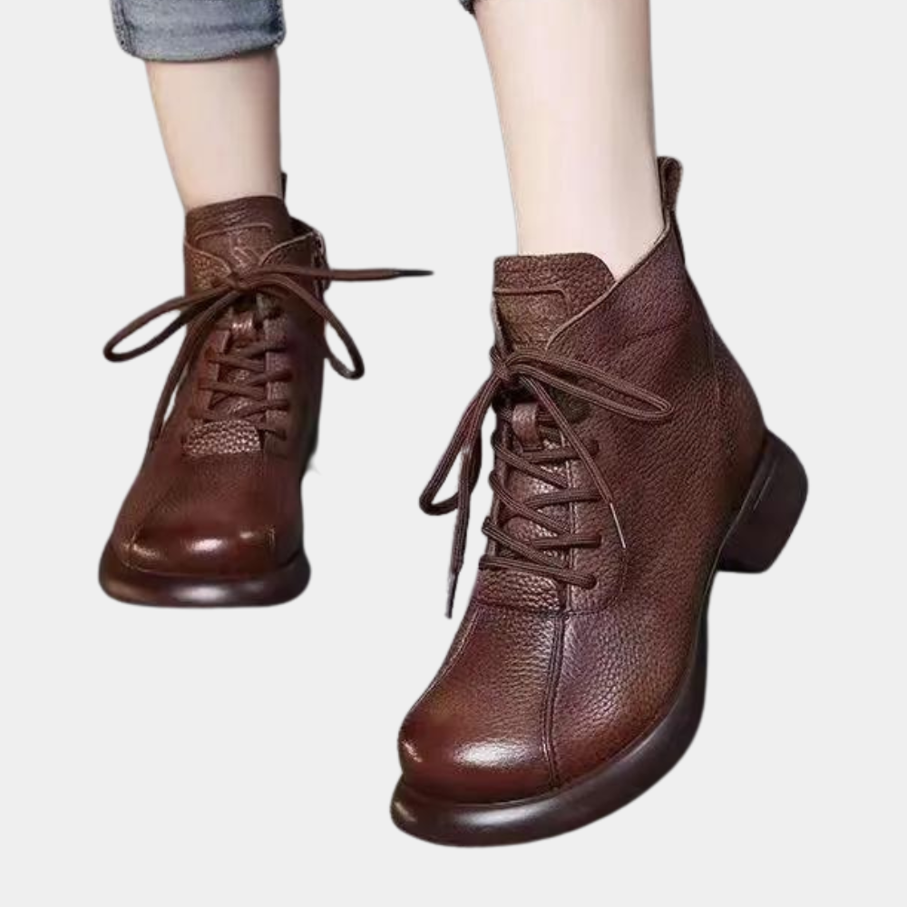 Madelca - Bottines Élégantes à Bout Rond pour Femmes