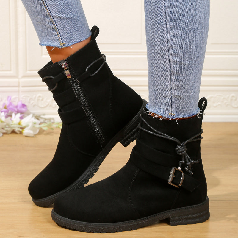 Bottes pour femmes à boucle zippée de mode StrideBold