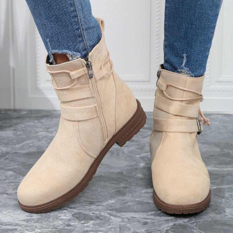 Bottes pour femmes à boucle zippée de mode StrideBold