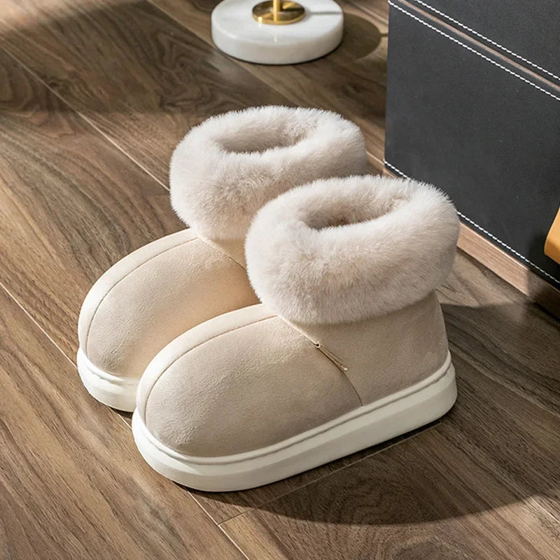 VeluLux | Chaussures d'hiver en suède avec bord en fausse fourrure