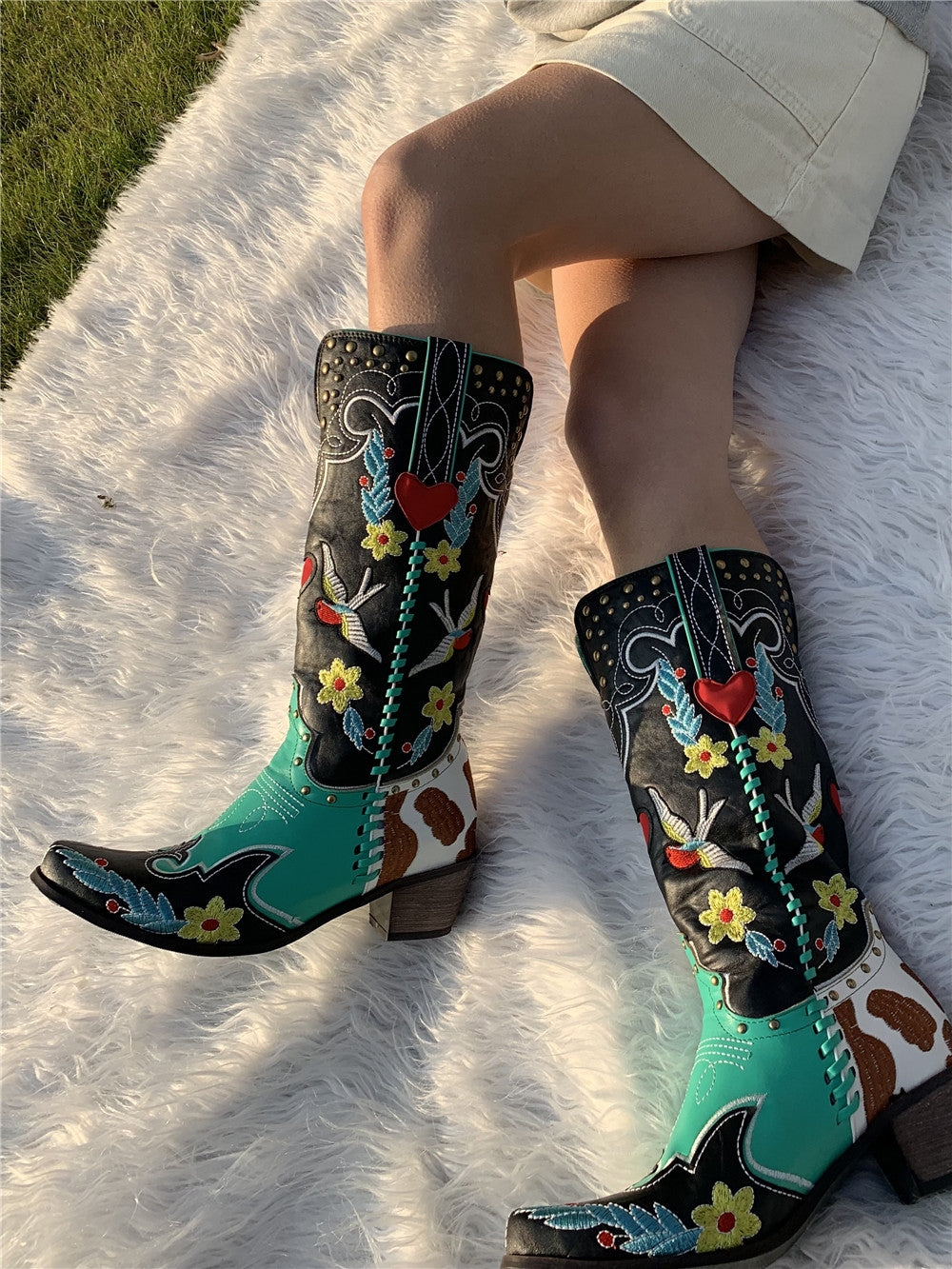 Léonie - Bottes de cow-boy uniques pour femmes