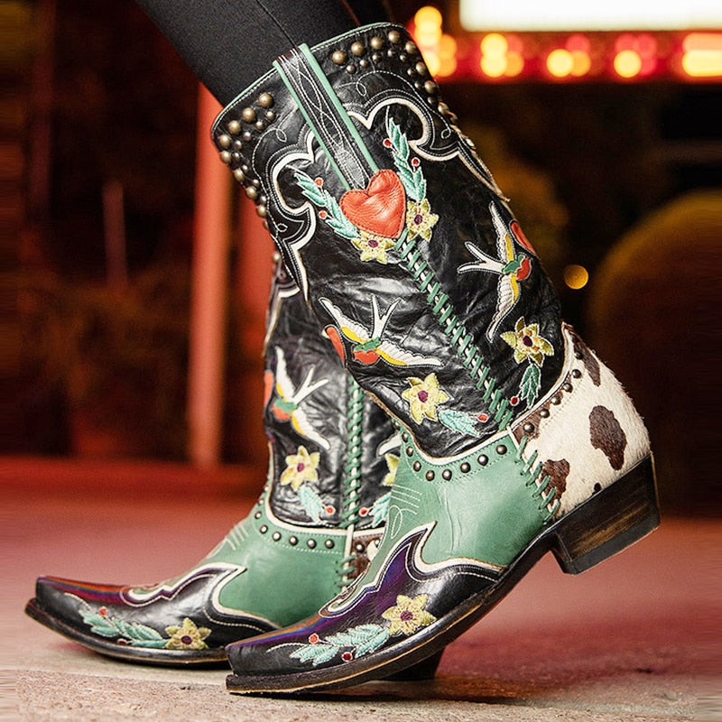 Léonie - Bottes de cow-boy uniques pour femmes