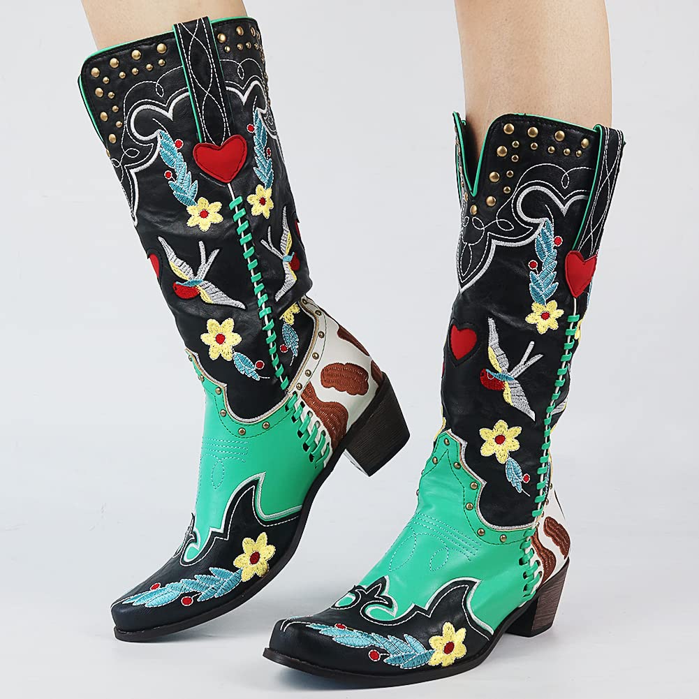 Léonie - Bottes de cow-boy uniques pour femmes