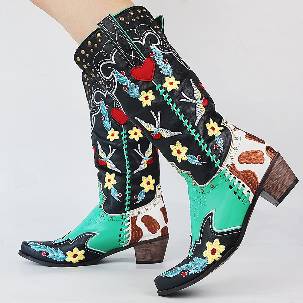 Léonie - Bottes de cow-boy uniques pour femmes